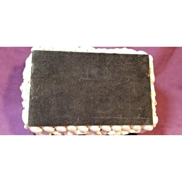 2 Vintage Seashell Encrusted Jewelry Trinket Treasure Box Handmade Coastal Beach - Picture 9 of 12